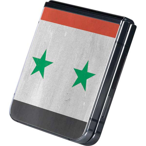 Syria Flag Distressed Galaxy Z Flip5 5G Skin